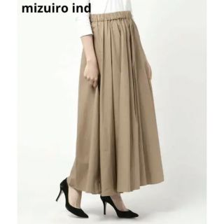 ミズイロインド(mizuiro ind)のmizuiro ind ミズイロインド　後ろタック ギャザー ロングスカートす(ロングスカート)