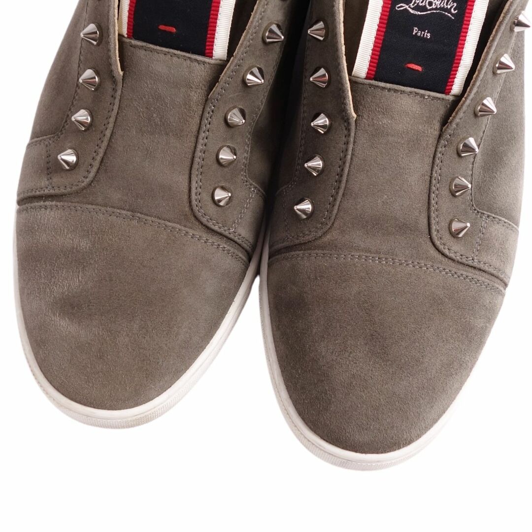 Church's(チャーチ)のクリスチャンルブタン Christian Louboutin スニーカー F.A.V Fique A Vontade Low Top Sneaker スウェードレザー スタッズ シューズ メンズ 43.5(28.5cm相当) グレー メンズの靴/シューズ(スニーカー)の商品写真