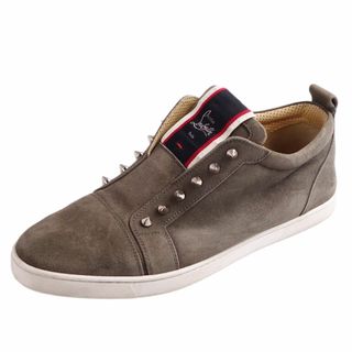 チャーチ(Church's)のクリスチャンルブタン Christian Louboutin スニーカー F.A.V Fique A Vontade Low Top Sneaker スウェードレザー スタッズ シューズ メンズ 43.5(28.5cm相当) グレー(スニーカー)