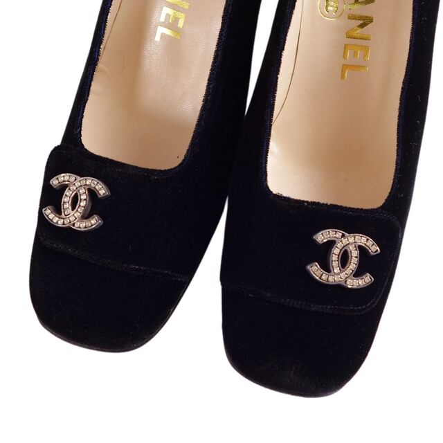 CHANEL   美品 シャネル CHANEL パンプス チャンキーヒール ココマーク