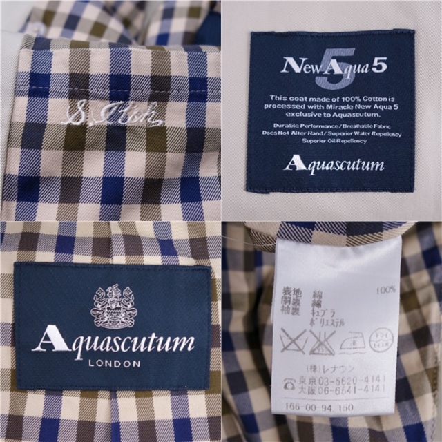 AQUA SCUTUM - アクアスキュータム Aqua scutum LONDON コート AQUA SCUTUM - アクアスキュータム Aqua scutum LONDON コート