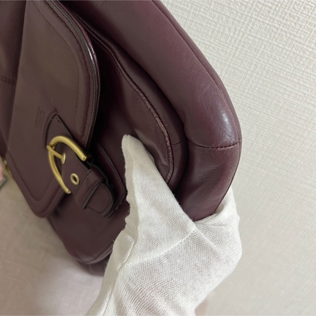 COACH - コーチ 本革 リアルレザー ショルダーバッグ ボルドーの通販