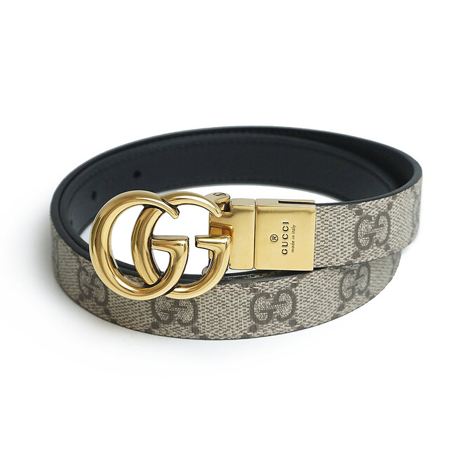 Gucci   グッチ GGマーモント リバーシブル ベルト # GGスプリーム