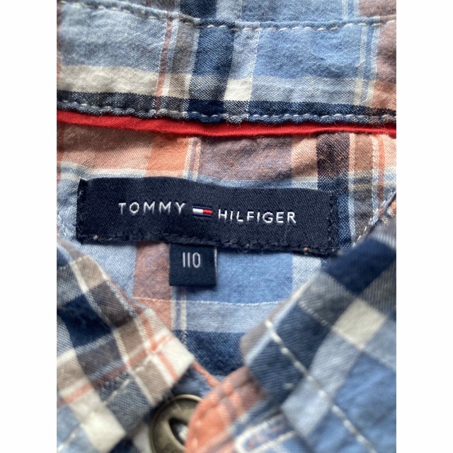 TOMMY HILFIGER(トミーヒルフィガー)のTOMMYHILFIGER110cm男の子半袖チェックシャツブラウス キッズ/ベビー/マタニティのキッズ服男の子用(90cm~)(ブラウス)の商品写真