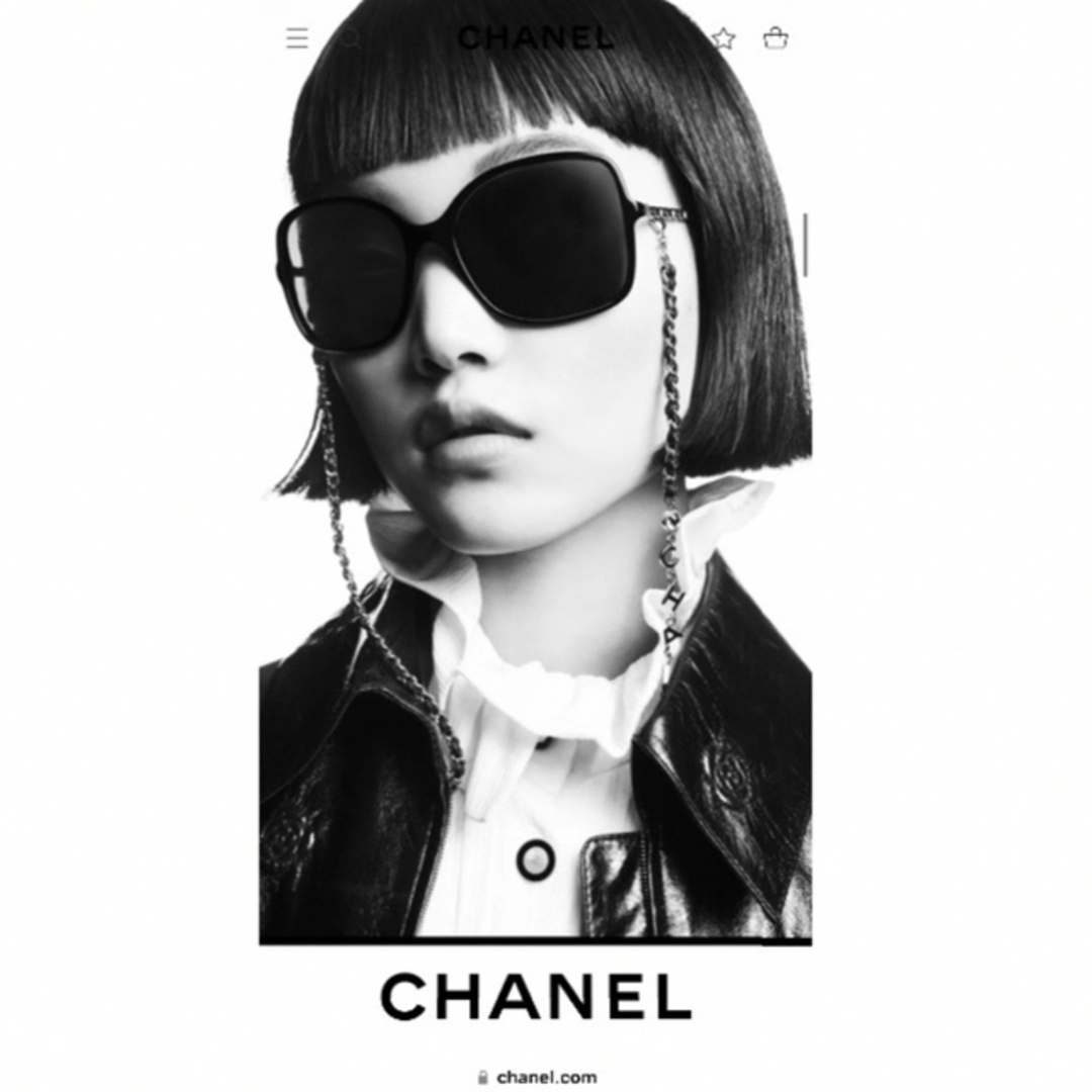 【未使用】完売！CHANELチェーンスクエアシェイプアイウェア