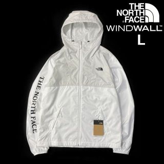 ザノースフェイス(THE NORTH FACE)のノースフェイス ウインドパーカー USモデル(L)グレー 白 180915(マウンテンパーカー)