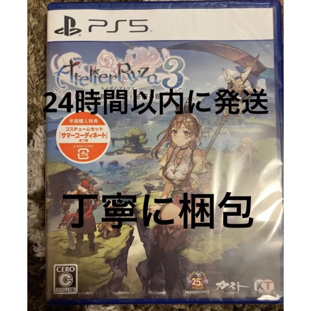 24時間以内に発送　丁寧に梱包ライザのアトリエ3 playstation5