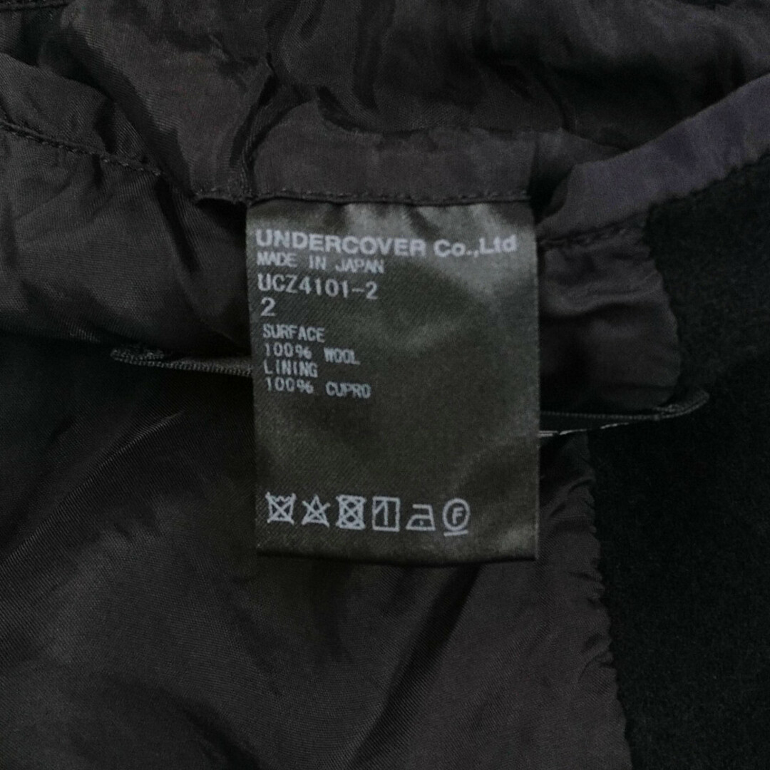 UNDERCOVER(アンダーカバー)のUNDERCOVER JUN TAKAHASHI アンダーカバー 品番 UCZ4101-2 縮絨 3B ジャケット ブラック サイズ2 正規品 / 24899 メンズのジャケット/アウター(その他)の商品写真