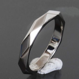ブシュロン ファセット リング 9号 pt950 ミディアム 2.8mm幅
