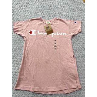 チャンピオン(Champion)のchampion チャンピオン　ワンピース　Tシャツ　110 ピンク(ワンピース)