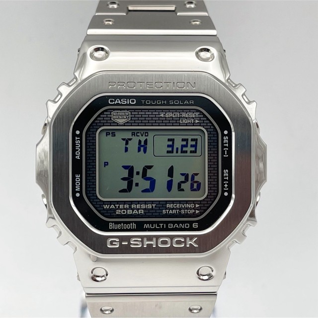 腕時計(デジタル)G-SHOCK フルメタル シルバー GMW-B5000D-1JF 電波ソーラー