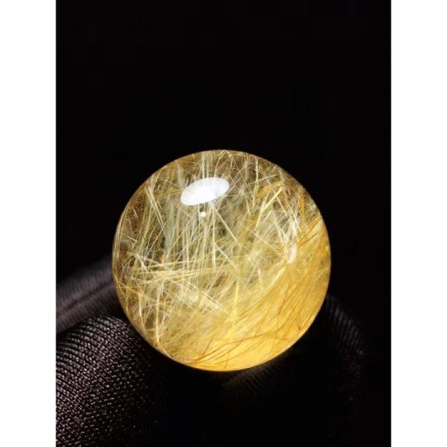 ⭐︎【天然】ゴールド ルチル クオーツ 丸玉 23.1mm-