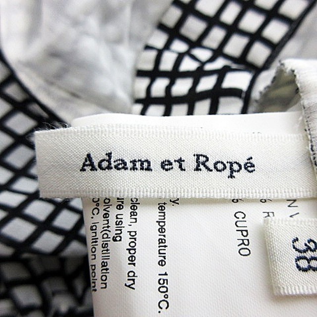 Adam et Rope'(アダムエロぺ)のアダムエロペ オールインワン サロペット ショート ショーパン 38 黒 白 レディースのパンツ(サロペット/オーバーオール)の商品写真