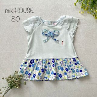 ミキハウス(mikihouse)の592 しな様専用　ミキハウス　バレリーナを夢見るリーナちゃんワンピ(ワンピース)