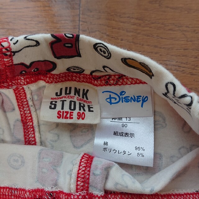 JUNK STORE(ジャンクストアー)のJUNK  STORE  ミッキー  スパッツ  90cm キッズ/ベビー/マタニティのキッズ/ベビー/マタニティ その他(その他)の商品写真