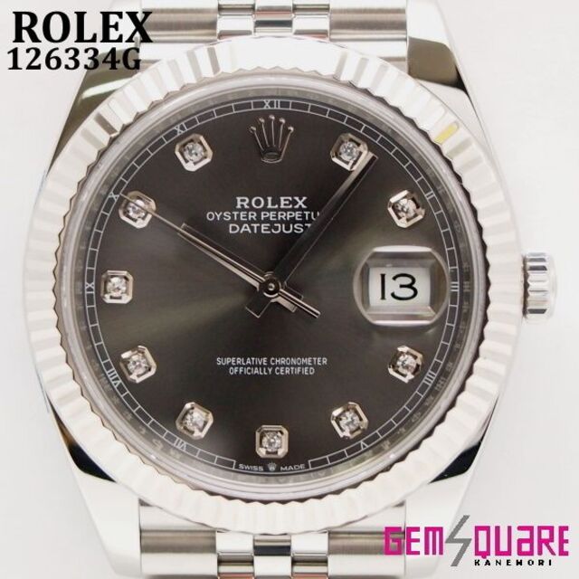 ROLEX(ロレックス)のロレックス デイトジャスト41 126334G グレー ランダム OH＆仕上げ済 メンズの時計(腕時計(アナログ))の商品写真