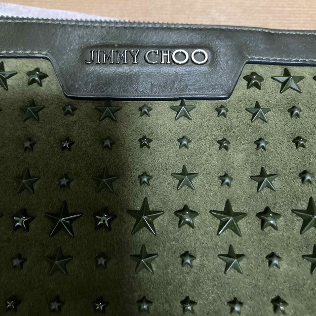 JIMMY CHOO(ジミーチュウ)のジミーチュウ　カーキ　クラッチバッグ メンズのバッグ(セカンドバッグ/クラッチバッグ)の商品写真