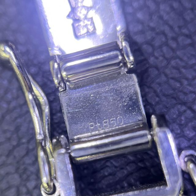 【AMIRI 様】㉑Pt850　喜平　ブレスレット 50g　6面ダブル　造幣局 メンズのアクセサリー(ブレスレット)の商品写真
