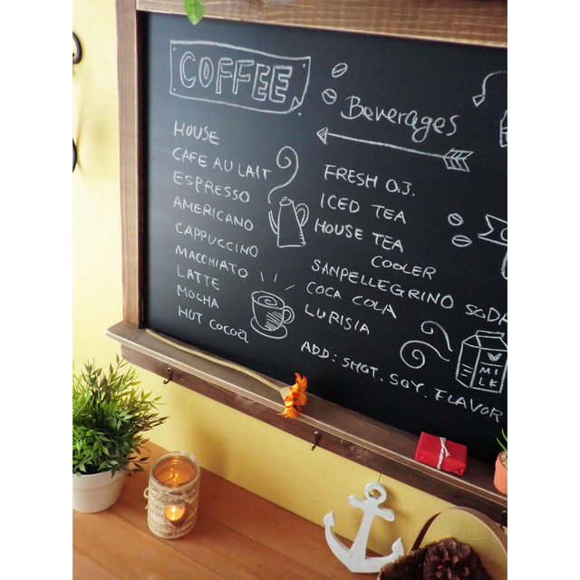 82×65【大きなサイズの木製黒板】アンティーク/カフェ/メニュー/黒板-