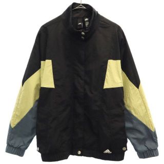 アディダス(adidas)のアディダス プリント ナイロンジャケット S ブラック系 adidas レディース 【中古】  【230323】(ロングコート)