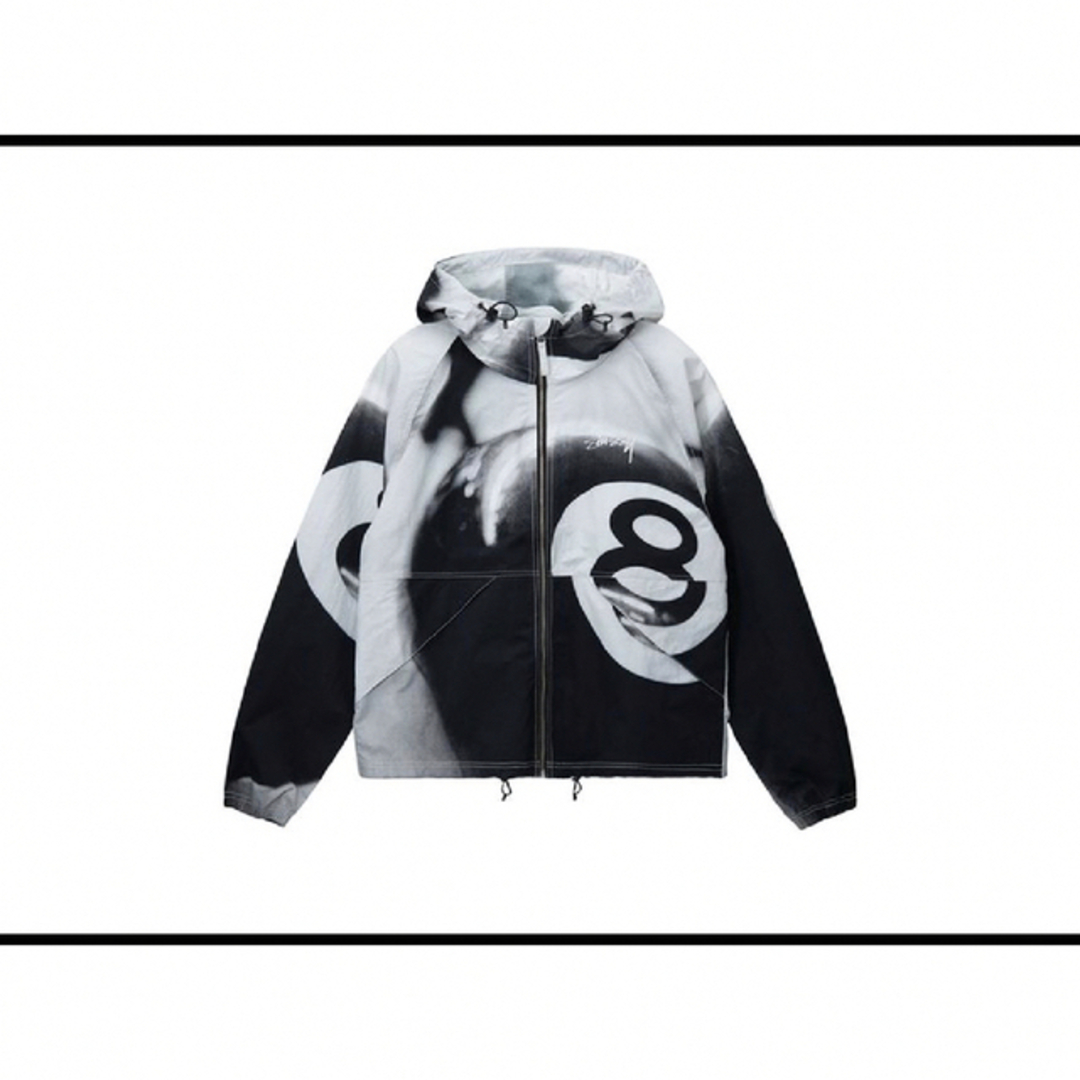 Stussy 8 Ball Beach Shell "Grayscale"