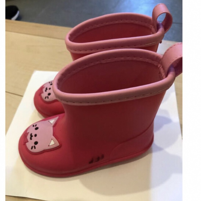 女の子　キッズ　14 長靴　ねこ　ピンク キッズ/ベビー/マタニティのベビー靴/シューズ(~14cm)(長靴/レインシューズ)の商品写真