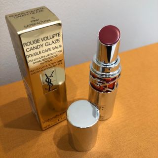 イヴサンローラン(Yves Saint Laurent)の◆ysl ルージュ ヴォリュプテ キャンディ グレーズ 5番(口紅)