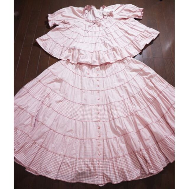 ♡ピンクハウス♡ギンガムチェックのブラウス＆スカート 限定特典 www