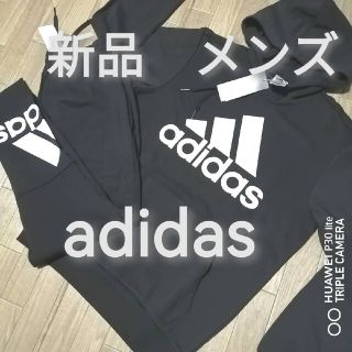 アディダス(adidas)の新品　アディダス　メンズ　スウェット　上下セット　XLサイズ　春　黒　ブラック(スウェット)