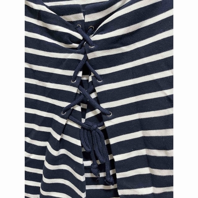 ZARA(ザラ)のZARAバックリボンボーダーTシャツ メンズのトップス(Tシャツ/カットソー(半袖/袖なし))の商品写真