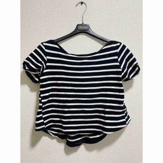 ザラ(ZARA)のZARAバックリボンボーダーTシャツ(Tシャツ/カットソー(半袖/袖なし))