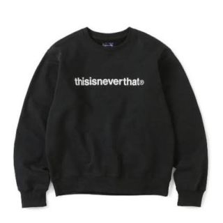 ディスイズネバーザット(thisisneverthat)のthisisneverthat ネバザ　トレーナー　黒(スウェット)