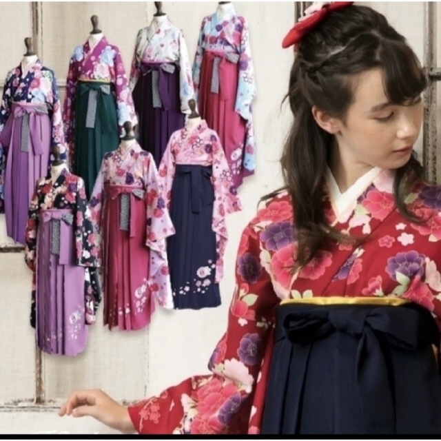 簡易袴　Arisana 160センチ キッズ/ベビー/マタニティのキッズ服女の子用(90cm~)(和服/着物)の商品写真