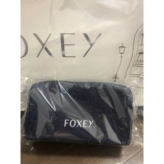 フォクシーニューヨーク(FOXEY NEW YORK)のfoxey デニム　ポーチ　未使用(ポーチ)