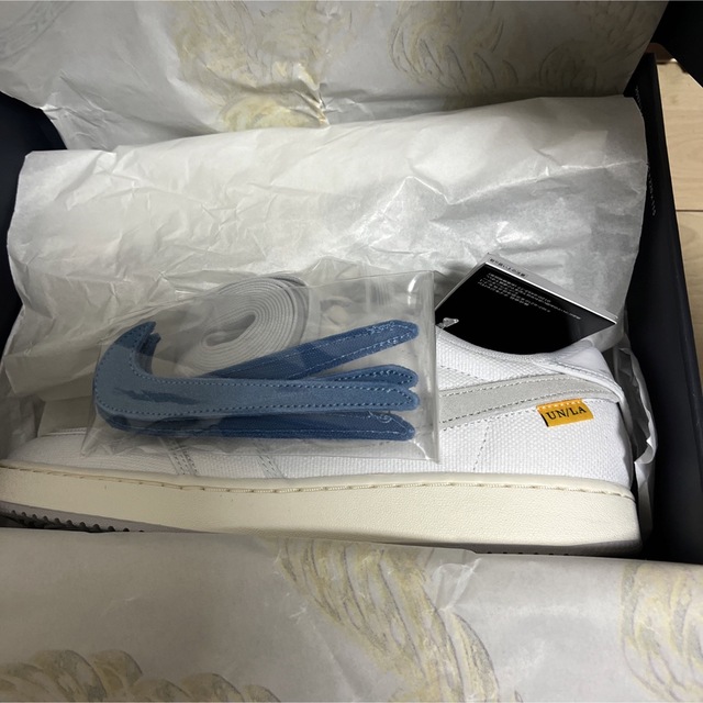 NIKE(ナイキ)のユニオン × ナイキ エアジョーダン1 ロー KO "ホワイト キャンバス" メンズの靴/シューズ(スニーカー)の商品写真