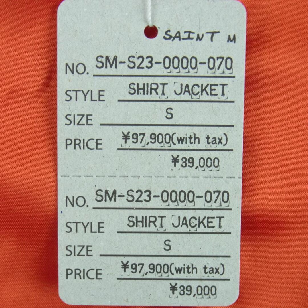 セントマイケル SAINT MICHAEL 23SS SM-S23-0000-070 Western Shirt Jacket ウエスタン シャツ ジャケット レッド系 ベージュ系 S【新古品】【未使用】 6