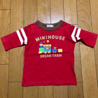 ミキハウス(mikihouse)のミキハウス　5部袖　赤シャツ　80cm(Ｔシャツ)