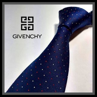 ジバンシィ(GIVENCHY)の146【GIVENCHY】ジバンシー ネクタイ  紺×ドット(ネクタイ)