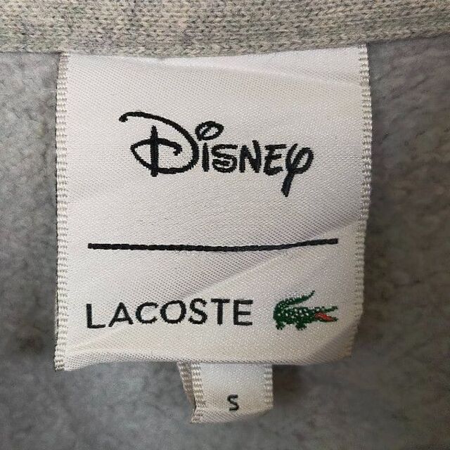 Disney(ディズニー)の希少！ ラコステ＆ディズニー プルオーバパーカー スウェット 刺繍ロゴ デカロゴ メンズのトップス(パーカー)の商品写真