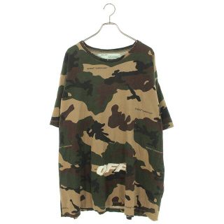 オフホワイト(OFF-WHITE)のオフホワイト  18AW  OMAA038E18185021 カモ柄ダメージ加工Tシャツ メンズ XL(Tシャツ/カットソー(半袖/袖なし))