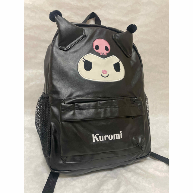 サンリオ(サンリオ)の新品 未使用 クロミ Kuromi フェイス リュック クロミちゃん サンリオ レディースのバッグ(リュック/バックパック)の商品写真