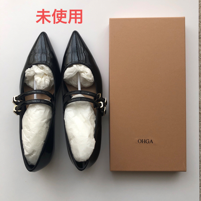 期間限定販売送料無料 OHGA フラット エナメル パンプス メリー