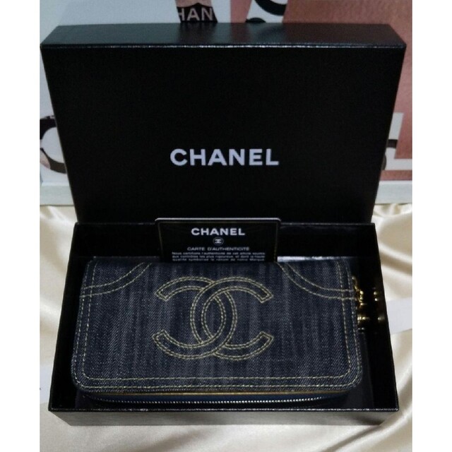 CHANEL(シャネル)の専用★正規品 超美品★CHANEL シャネル デニム 長財布 レディースのファッション小物(財布)の商品写真