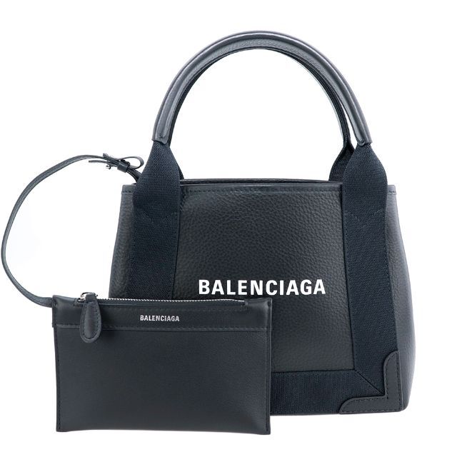 BALENCIAGA ショルダーバッグ ネイビーカバス XS レザー 本革 黒色