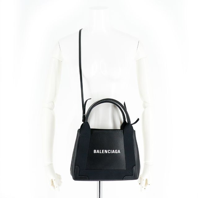 BALENCIAGA ショルダーバッグ ネイビーカバス XS レザー 本革 黒色