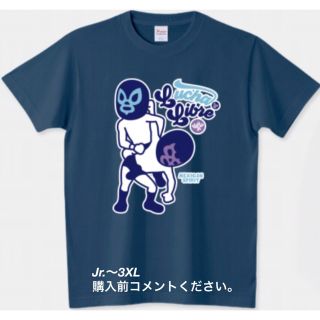 プリントスター(Printstar)のプロレス Tシャツ コブラツイスト アントニオ猪木 チャンピオン 藤波辰爾 紺(Tシャツ/カットソー(半袖/袖なし))