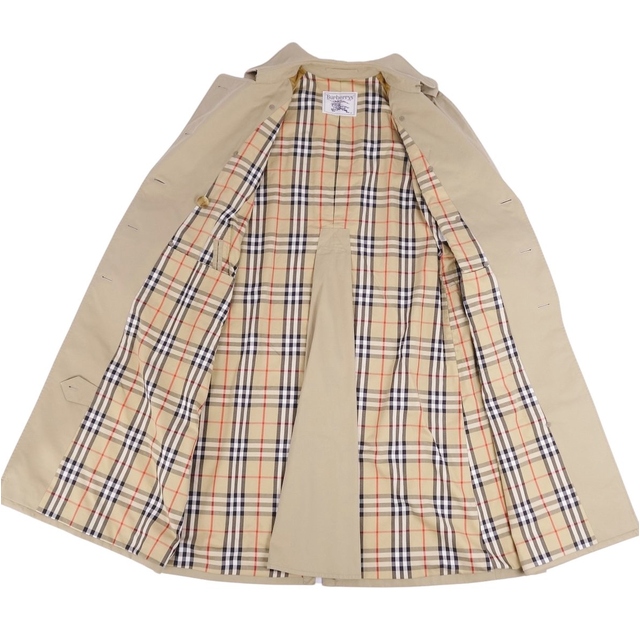 BURBERRY BLACK LABEL(バーバリーブラックレーベル)の美品 Vintage バーバリー Burberrys コート トレンチコート 裏チェック ベルト付き アウター レディース 11AB3(M相当) ベージュ レディースのジャケット/アウター(トレンチコート)の商品写真