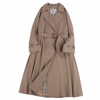 バーバリーブラックレーベル(BURBERRY BLACK LABEL)の美品 Vintage バーバリー Burberrys コート 一枚袖 タイロッケン型コート トレンチコート 裏チェック ベルト付き アウター レディース 9A3(M相当) ブラウンベージュ(トレンチコート)