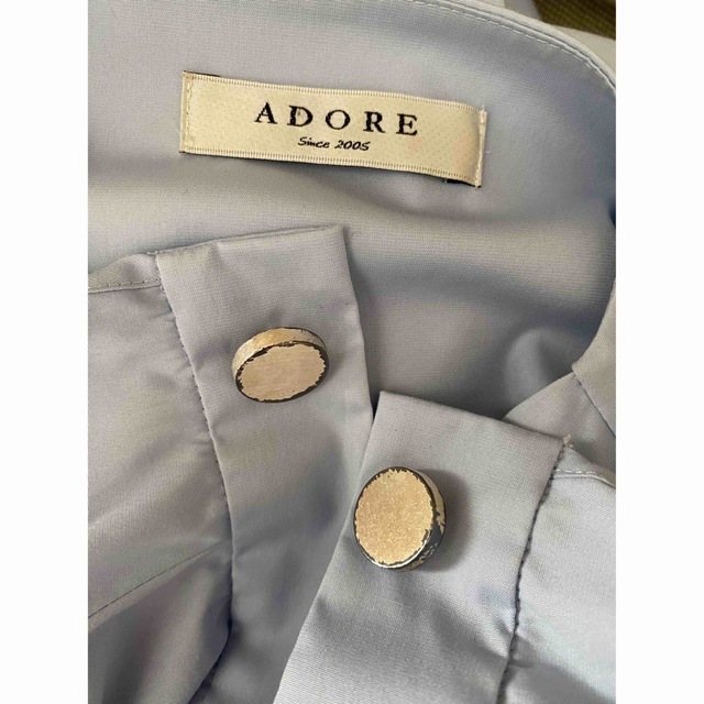 ADORE(アドーア)のアドーア空色ふんわりプルオーバーコットン混スキッパー/チュニック38春夏活躍 レディースのトップス(シャツ/ブラウス(長袖/七分))の商品写真