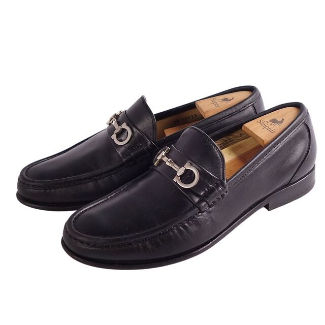 サルヴァトーレ フェラガモ Salvatore Ferragamo ローファー ガンチーニ カーフレザー シューズ 革靴 メンズ イタリア製 8EEE(26cm相当) ブラック